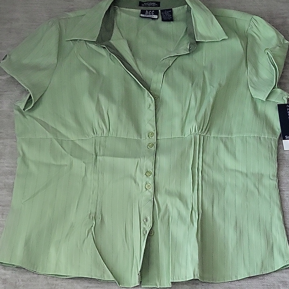 DCC Light Green Women's Button-Down Shirt